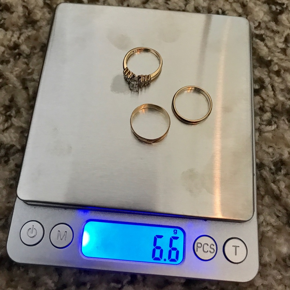 14K engagement wedding band set - Picture 4 of 4